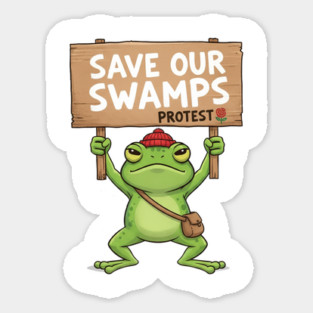 Resist Frog Activist - Portland Protest Frog Sticker