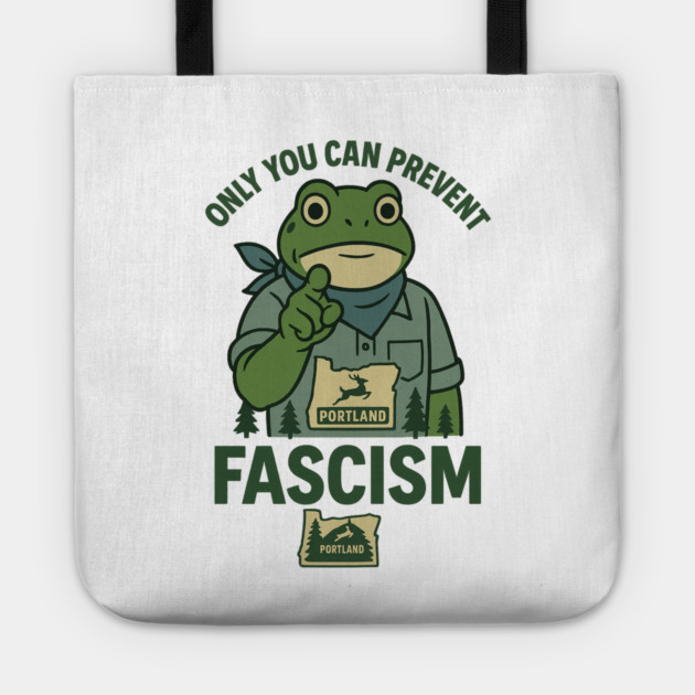 Portland-Frog Tote by ArtistTee ⭐⭐⭐⭐⭐