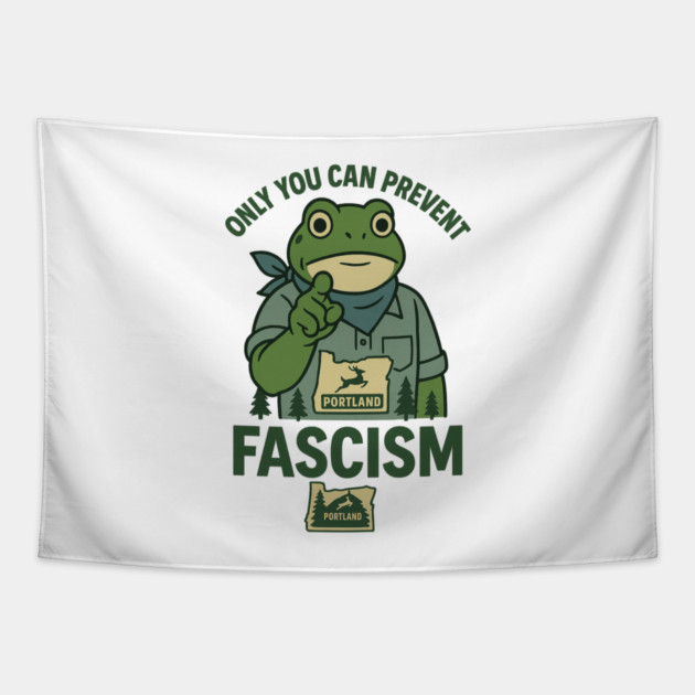 Portland-Frog Tapestry by ArtistTee ⭐⭐⭐⭐⭐