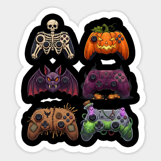 Halloween Monster Gaming Controller Grid Design Magnet by Designed By Marty