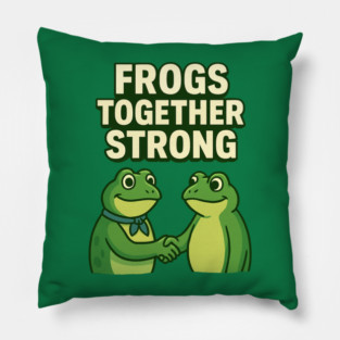 Frogs Together Strong Pillow