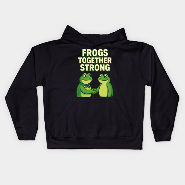 Frogs Together Strong Kids Hoodie by ArtistTee ⭐⭐⭐⭐⭐