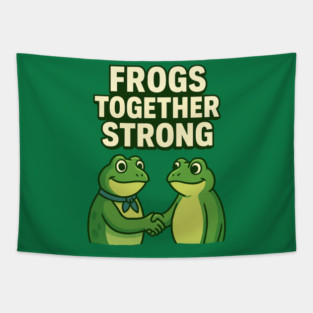 Frogs Together Strong Tapestry