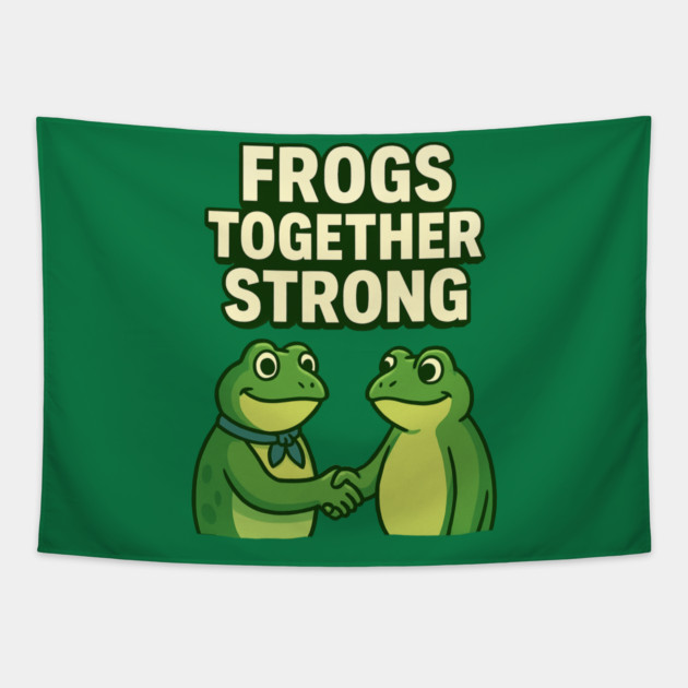 Frogs Together Strong Tapestry by ArtistTee ⭐⭐⭐⭐⭐