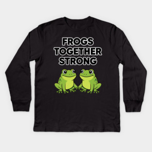 Frogs-Together-Strong Kids Long Sleeve T-Shirt