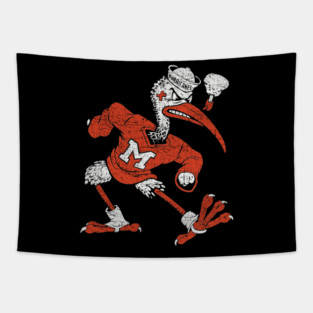 Miami Mascot Hurricanes Tapestry
