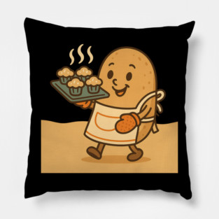 Freshly Baked Potato Muffins Pillow