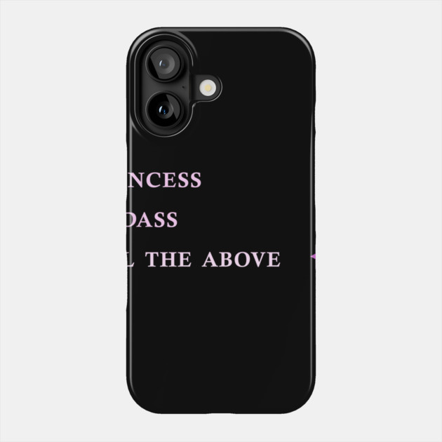 Princess vs Badass Phone Case by Rick Gualtieri