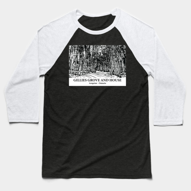 Gillies Grove and House - Ontario Baseball T-Shirt by Lakeric