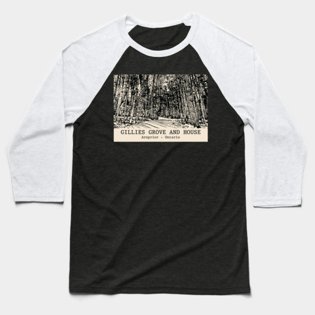 Gillies Grove and House - Ontario Baseball T-Shirt by Lakeric