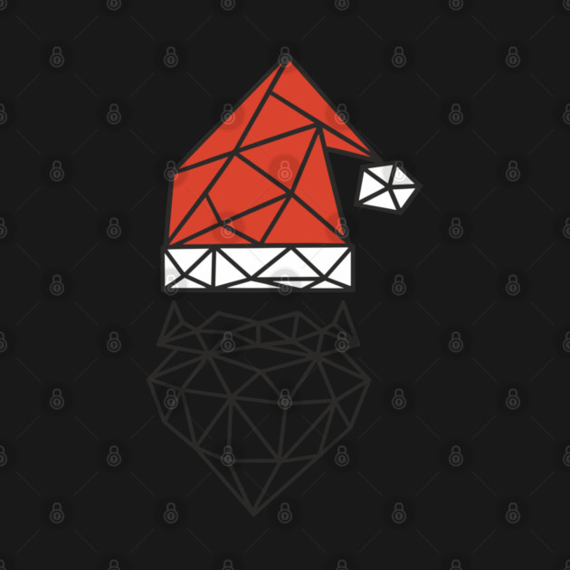 Polygonal Santa Claus Geometric Line Art by Anticorporati