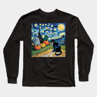 Halloween-Cat Long Sleeve T-Shirt