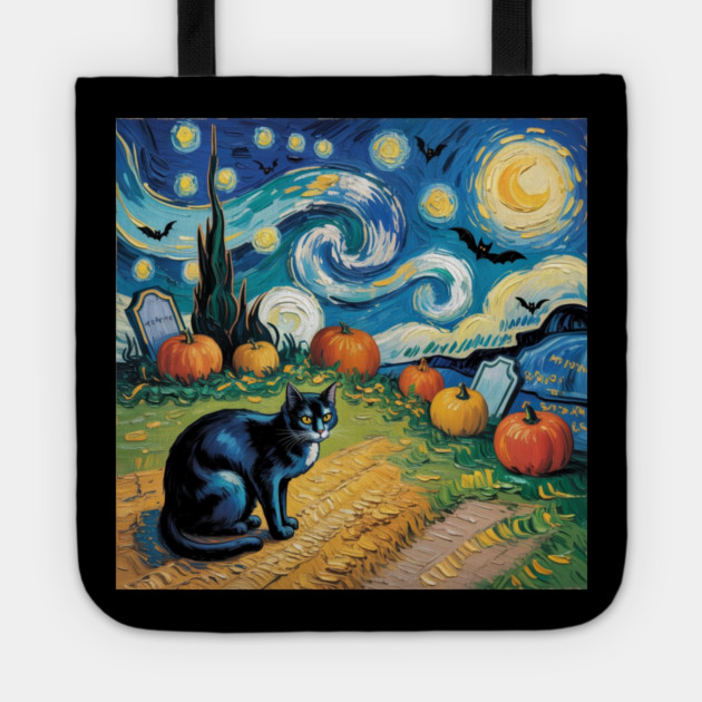 Halloween-Cat Tote by Creatifly Graphic Tees