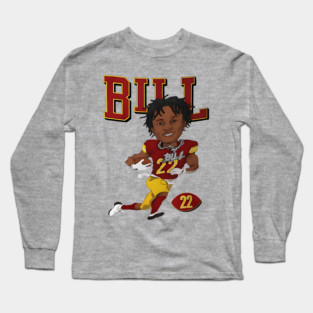 Jacory Croskey-Merritt “BILL” Washington Commanders Caricature Long Sleeve T-Shirt