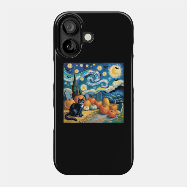 Halloween-Cat Phone Case by Creatifly Graphic Tees