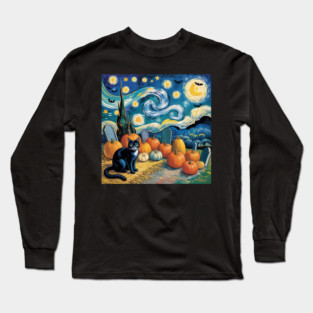 Halloween-Cat Long Sleeve T-Shirt