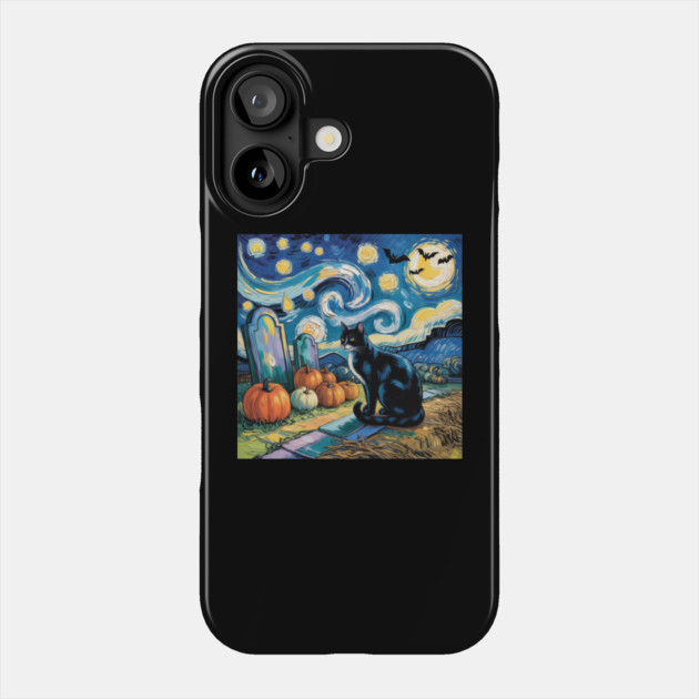 Halloween-Cat Phone Case by Creatifly Graphic Tees