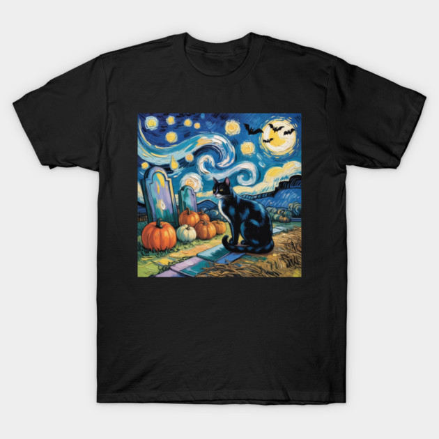 Halloween-Cat T-Shirt by Creatifly Graphic Tees