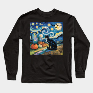 Halloween-Cat Long Sleeve T-Shirt