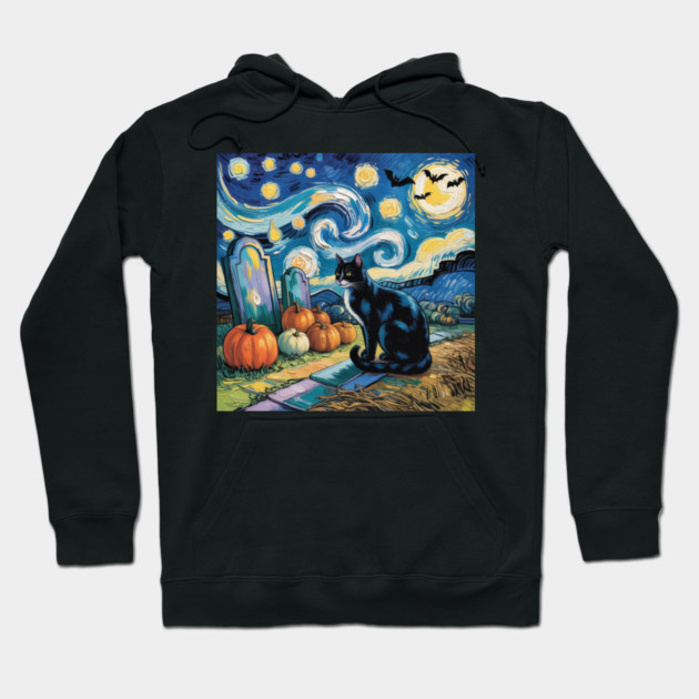 Halloween-Cat Hoodie by Creatifly Graphic Tees