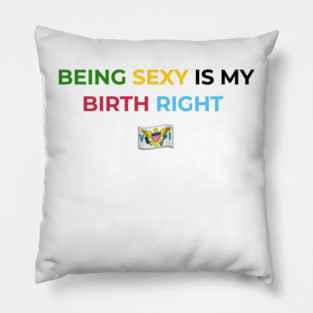 Being Sexy is My Birth Right U.S.V.I. Pillow