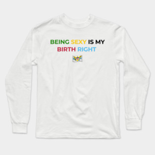 Being Sexy is My Birth Right U.S.V.I. Long Sleeve T-Shirt