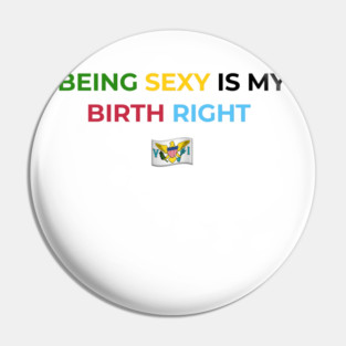 Being Sexy is My Birth Right U.S.V.I. Pin