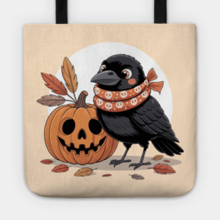 Crow and Pumpkin Tote