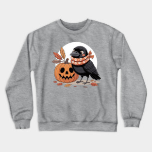 Crow and Pumpkin Crewneck Sweatshirt