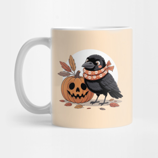 Crow and Pumpkin by Creatifly Graphic Tees