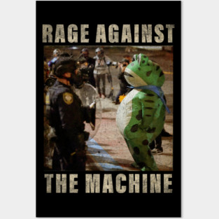 Vintage Portland-Frog Protest Rage Against Machine Posters and Art