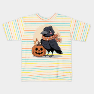 Crow and Pumpkin Kids T-Shirt