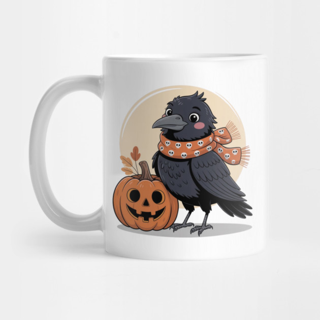 Crow and Pumpkin by Creatifly Graphic Tees