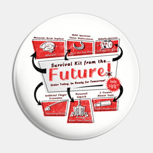 Retro Future Survival Kit Pin