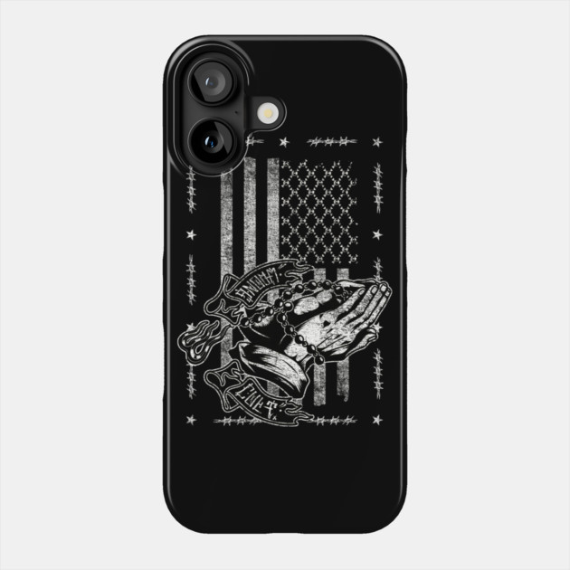 Praying Hands Phone Case by Wrongteeshirt