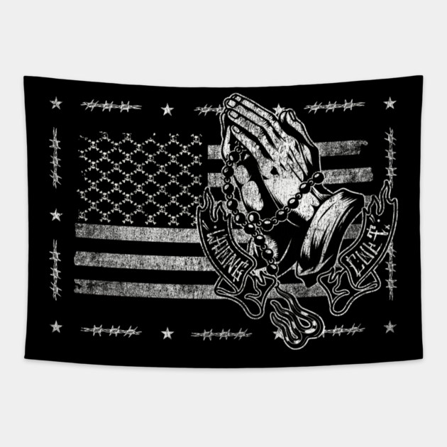 Praying Hands Tapestry by Wrongteeshirt