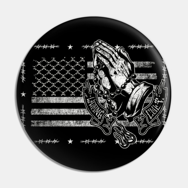 Praying Hands Pin by Wrongteeshirt