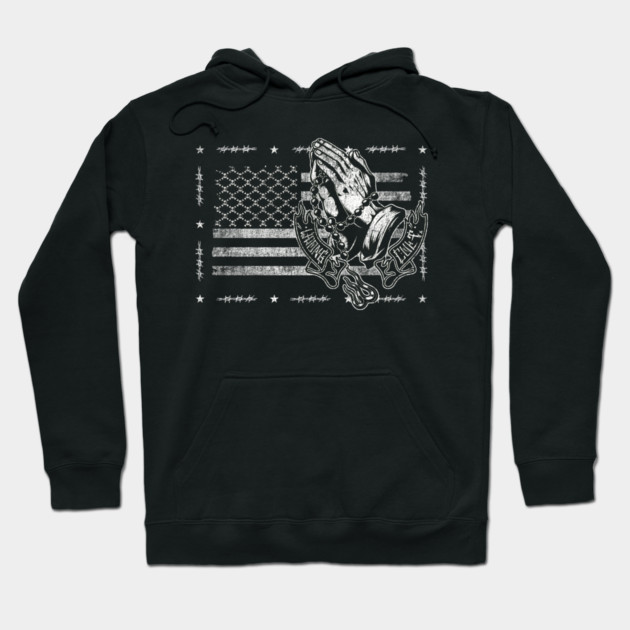 Praying Hands Hoodie by Wrongteeshirt