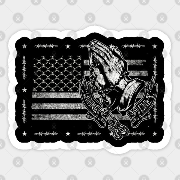 Praying Hands Sticker by Wrong
