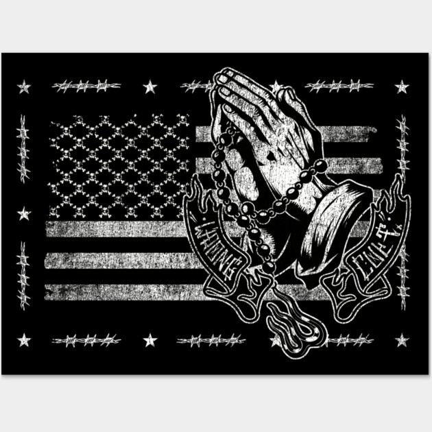 Praying Hands Wall Art by Wrongteeshirt