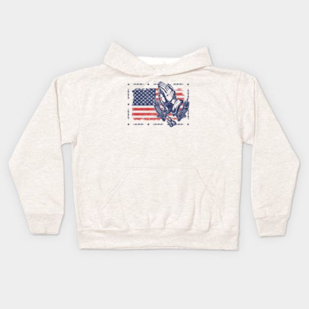 American Flag Kids Hoodie by Wrongteeshirt