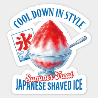 Retro Shaved Ice Time – Cool Down in Style_WH Sticker