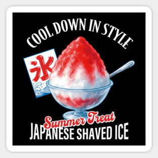 Retro Shaved Ice Time – Cool Down in Style_BK Sticker