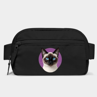 Siamese Cat Portrait Blue Eyes Feline Bag