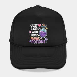 Seeker Of Spells Just A Girl Who Loves Magic Potions Witchcraft Fantasy Apparel Hat