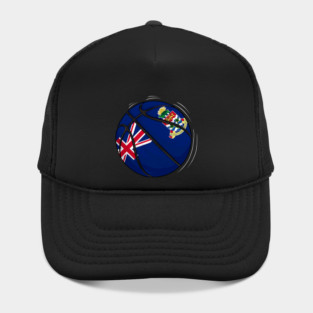 Basketball Ball With The Flag Of Cayman Islands Hat