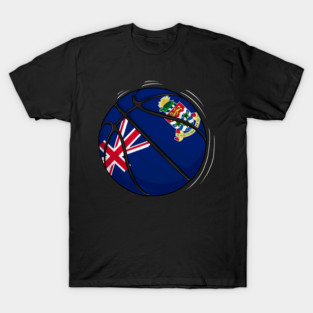 Basketball Ball With The Flag Of Cayman Islands T-Shirt