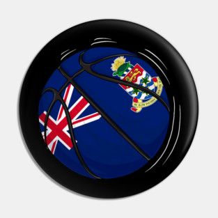 Basketball Ball With The Flag Of Cayman Islands Pin
