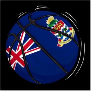 Basketball Ball With The Flag Of Cayman Islands Posters and Art