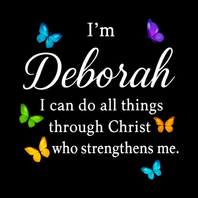 Deborah Butterfly Strength T-Shirt | Philippians 4:13 by B8man